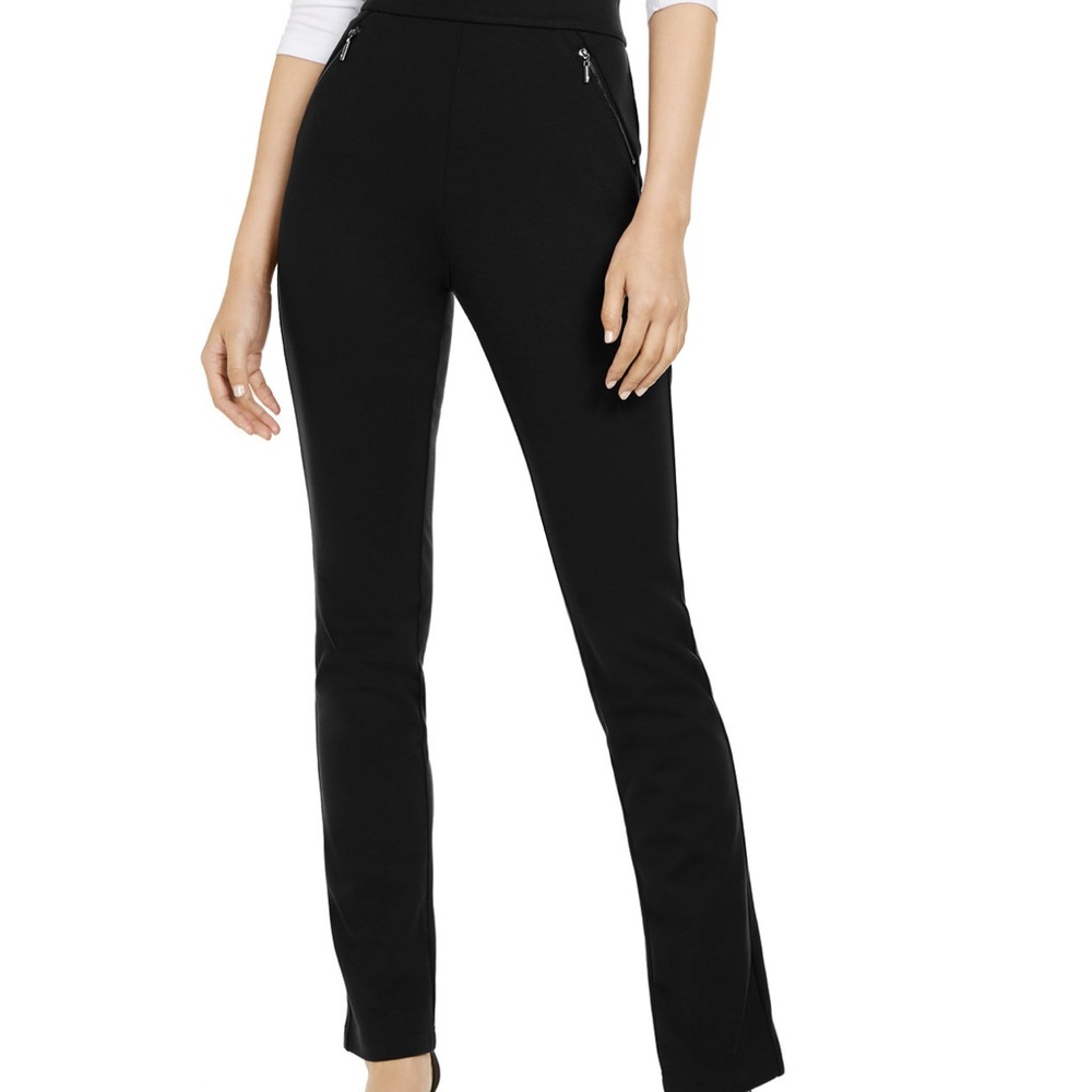 NWOT * INC International Concepts Black Zip Pocket Pant in Size 0